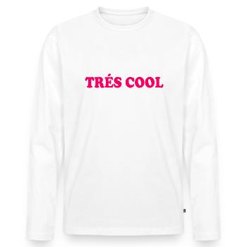 Trés cool - T-shirt manches longues Premium bio Homme - blanc - Devant - Nico (187cm)
