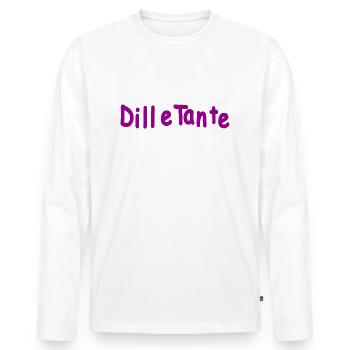 DilleTante - Männer Premium Bio Langarmshirt - Weiß - Vorne - Nico (187cm)
