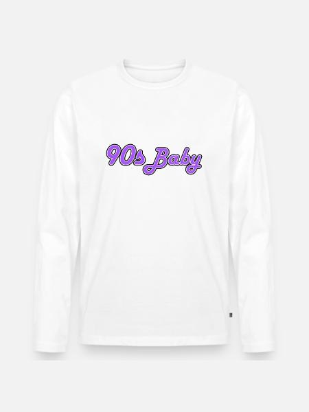 90's baby - Men's Premium Organic Long Sleeve Shirt - white
