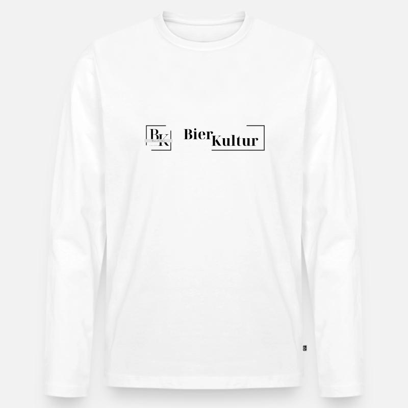 Bier Kultur - Männer Premium Bio Langarmshirt - Weiß