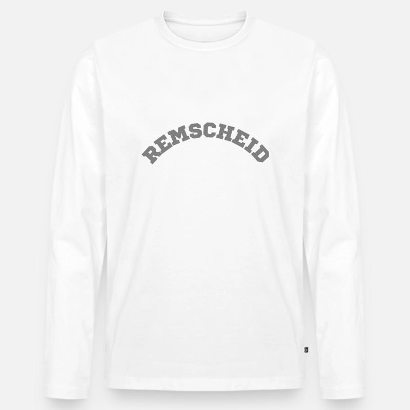 Remscheid - Männer Premium Bio Langarmshirt - Weiß