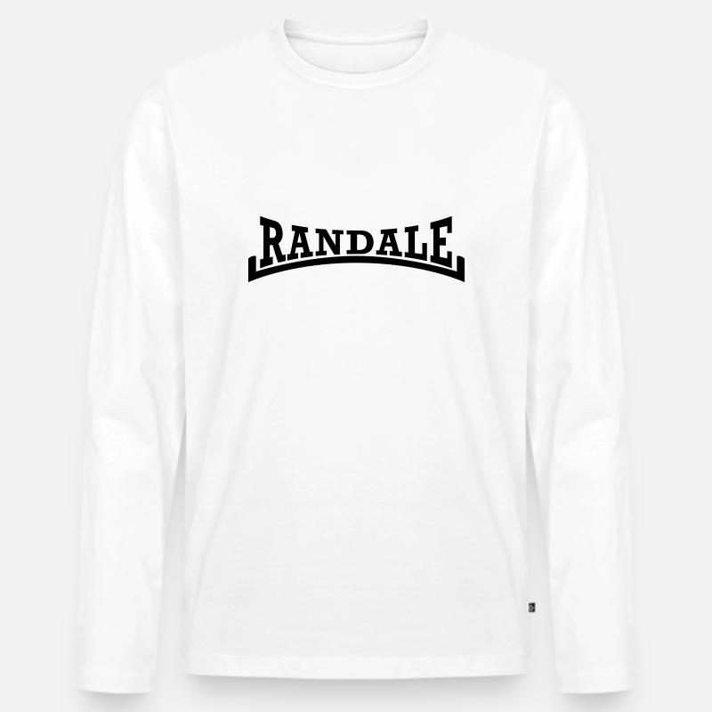 Randale Style - Männer Premium Bio Langarmshirt - Weiß