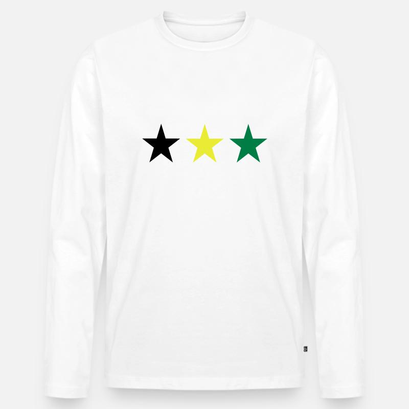 Jamaika - Männer Premium Bio Langarmshirt - Weiß