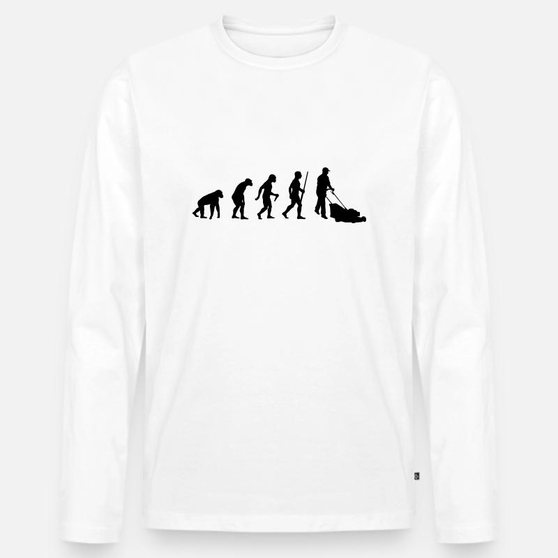 Gardener Evolution - Männer Premium Bio Langarmshirt - Weiß