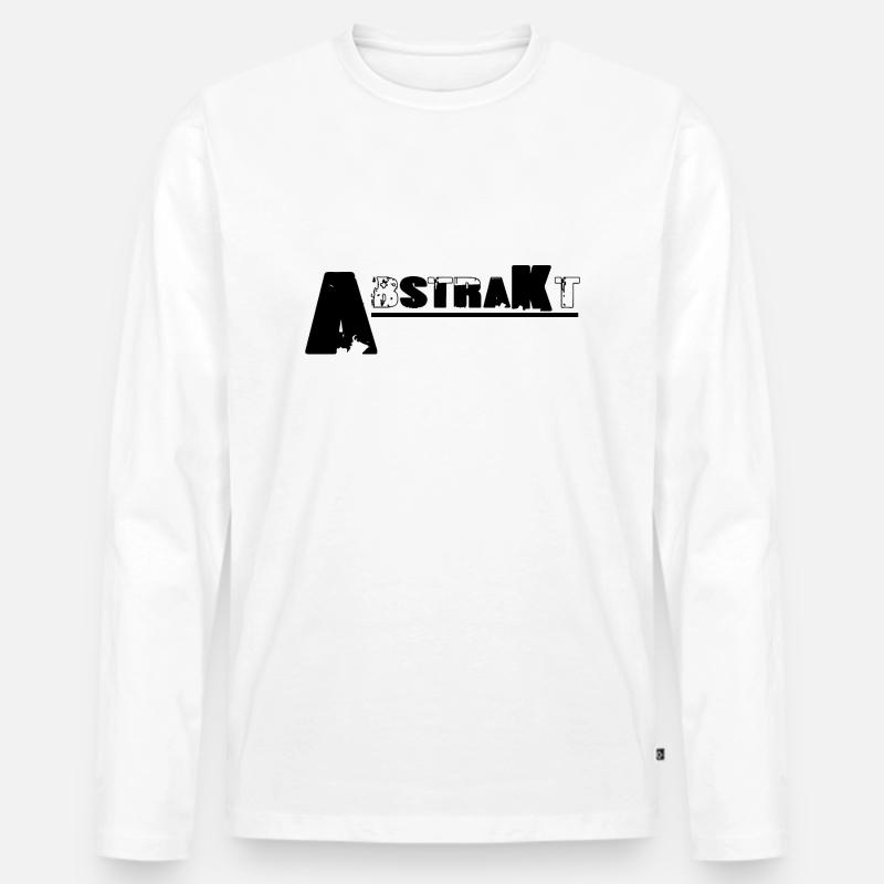 AbstraKt - Männer Premium Bio Langarmshirt - Weiß