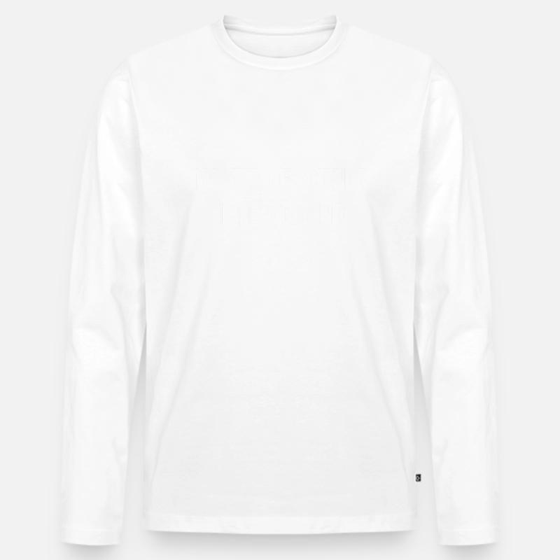 Die Vateranglerin - Männer Premium Bio Langarmshirt - Weiß