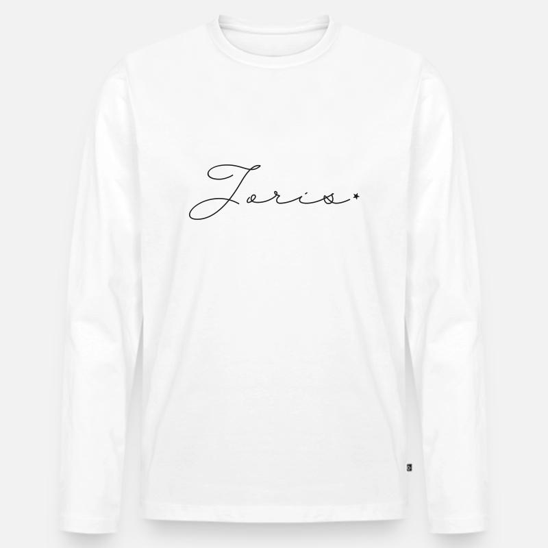 Name Joris - Männer Premium Bio Langarmshirt - Weiß