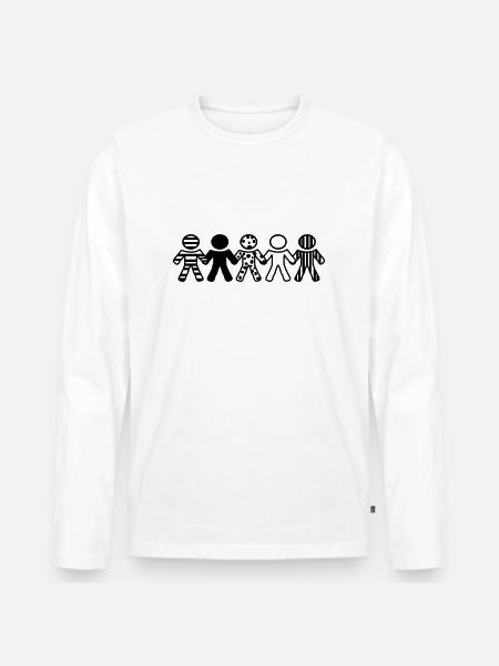 toleranz - Männer Premium Bio Langarmshirt - Weiß