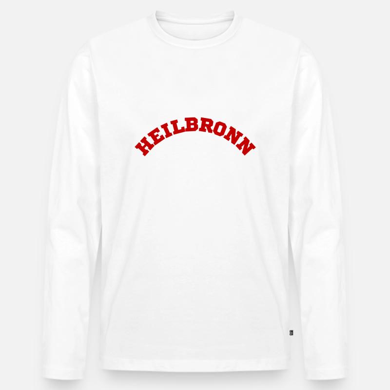 Heilbronn - Männer Premium Bio Langarmshirt - Weiß