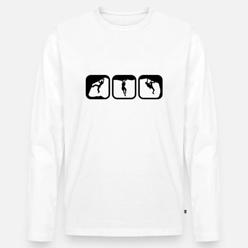 climbing-set - Männer Premium Bio Langarmshirt - Weiß