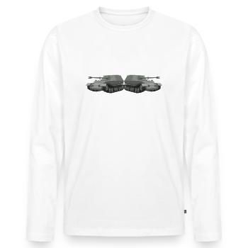 Elephant - Men's Premium Organic Long Sleeve Shirt - white - Front - Nico (187cm)
