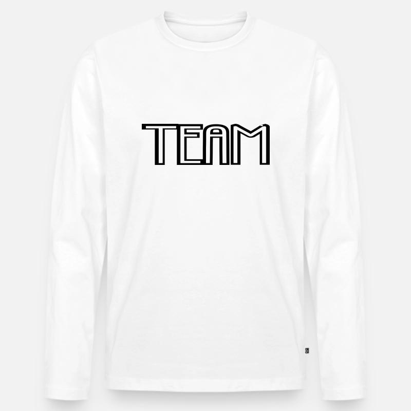 Team - Männer Premium Bio Langarmshirt - Weiß
