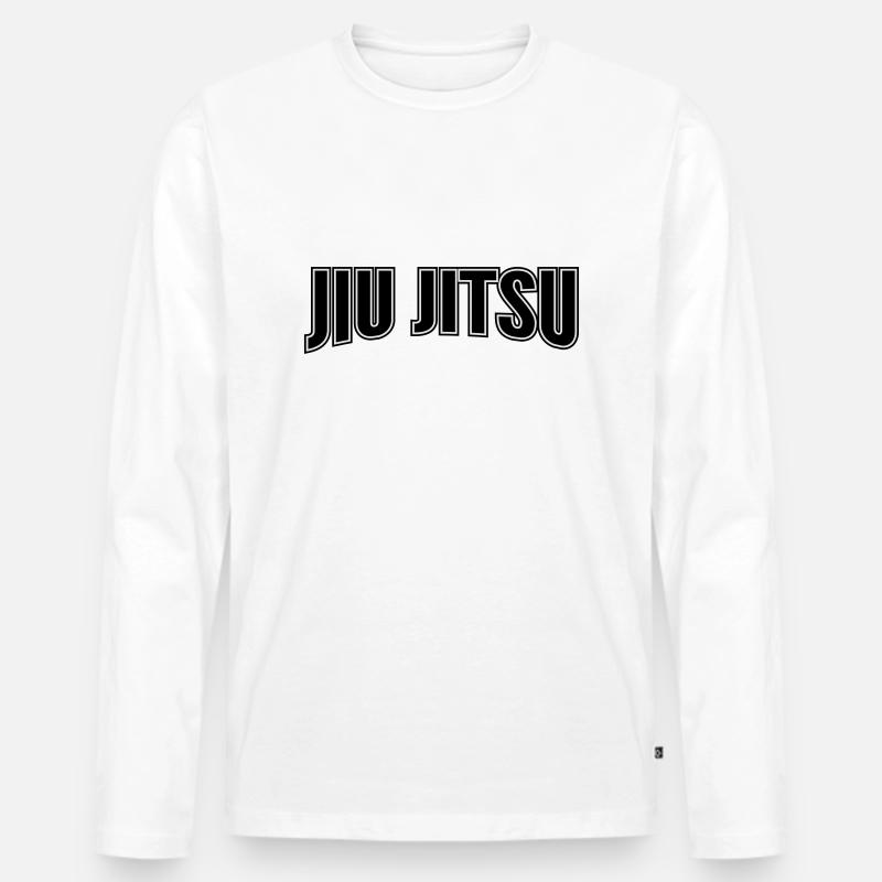 jiu jitsu - Männer Premium Bio Langarmshirt - Weiß
