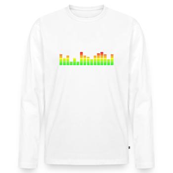Music Visualizer / Audio Spectrum - Men's Premium Organic Long Sleeve Shirt - white - Front - Nico (187cm)