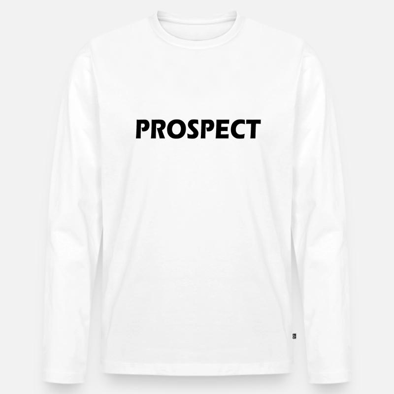 Prospect - Männer Premium Bio Langarmshirt - Weiß