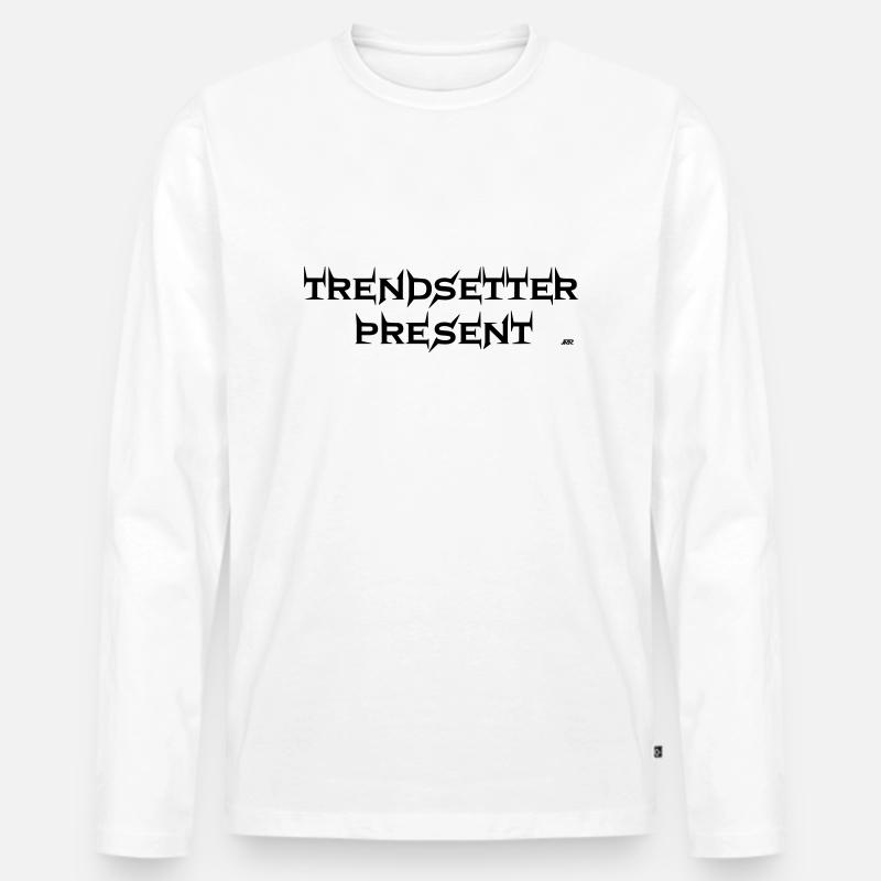 Trendsetter present - Männer Premium Bio Langarmshirt - Weiß