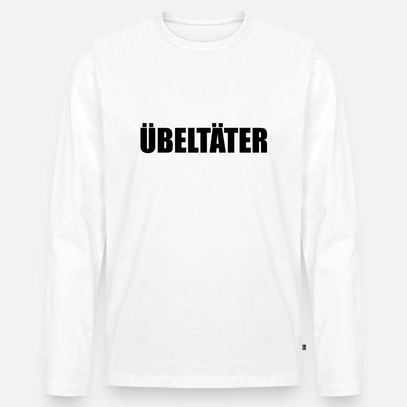 Übeltäter - Männer Premium Bio Langarmshirt - Weiß