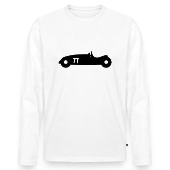 Ancienne voiture - T-shirt manches longues Premium bio Homme - blanc - Devant - Nico (187cm)