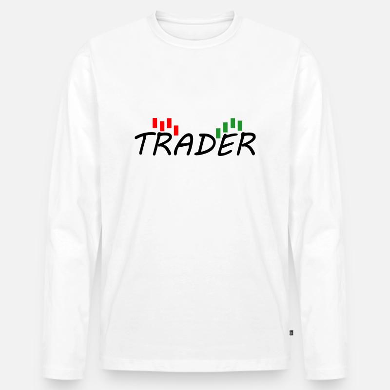 Händler - Männer Premium Bio Langarmshirt - Weiß