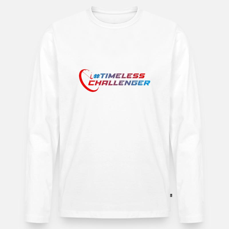 #timelesschallenger - Männer Premium Bio Langarmshirt - Weiß