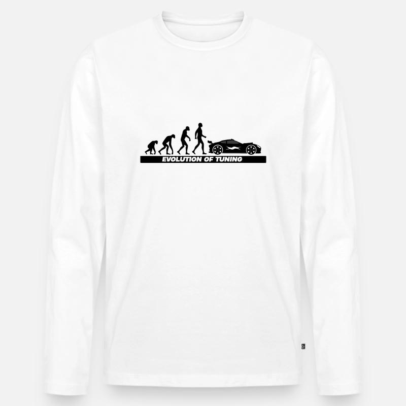 evolution of tuning / Auto Tuning Design - Männer Premium Bio Langarmshirt - Weiß