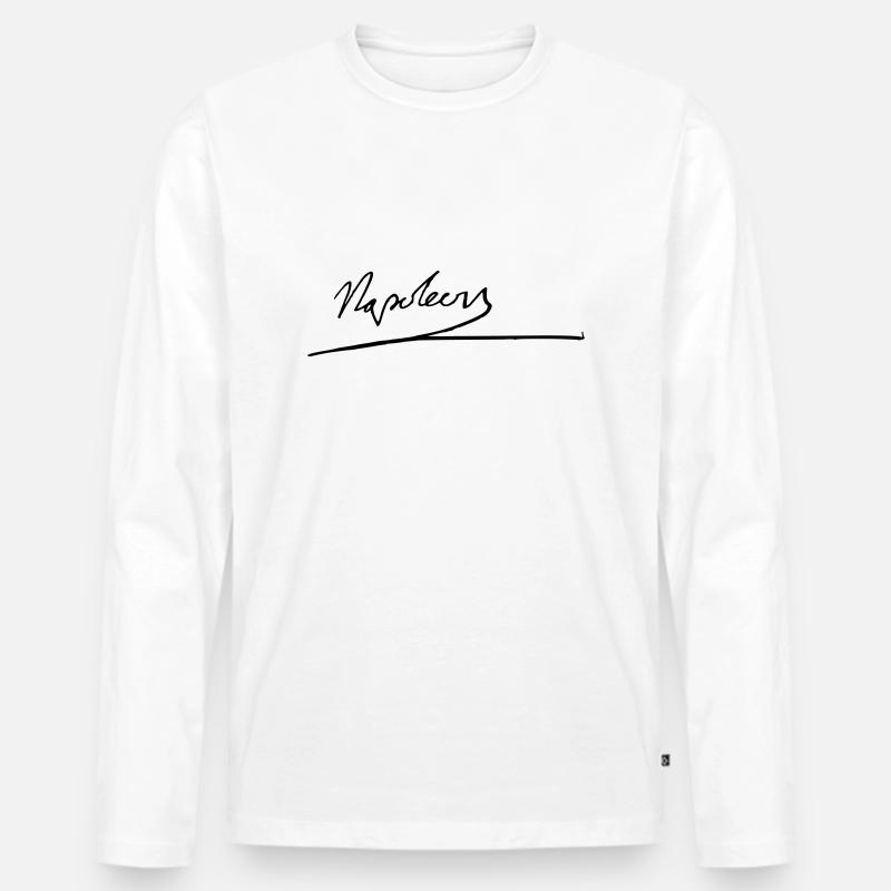 Napoleon - Maglia a manica lunga ecologica premium da uomo - bianco