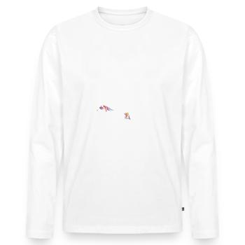 Narwhal Conspiracy - T-shirt manches longues Premium bio Homme - blanc - Devant - Nico (187cm)