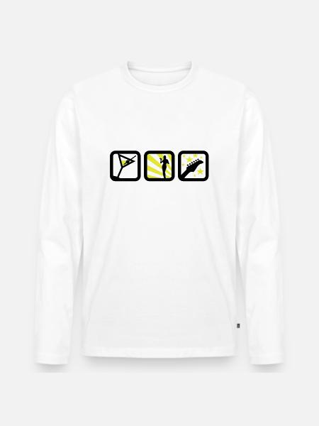 party girl (2c) - Men's Premium Organic Long Sleeve Shirt - white