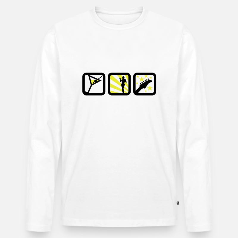 party girl (2c) - Männer Premium Bio Langarmshirt - Weiß