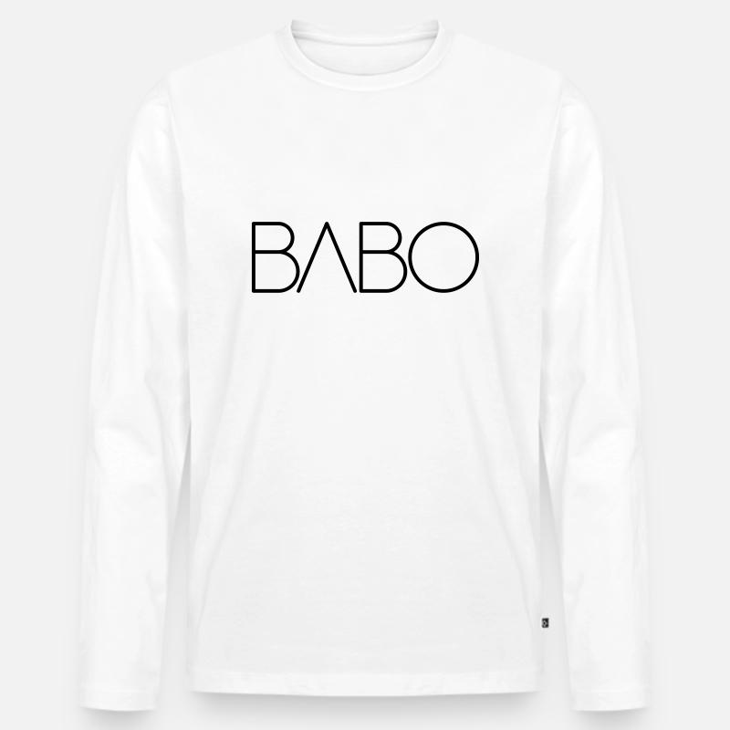 BABO - Männer Premium Bio Langarmshirt - Weiß