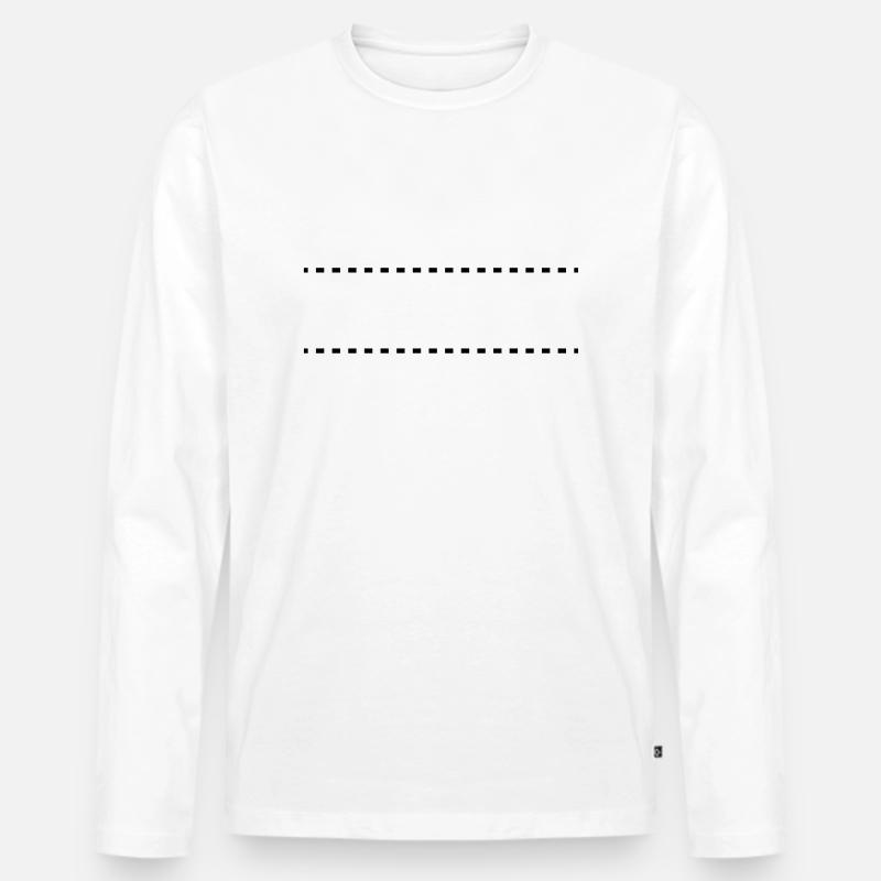 dashed_lines_1_f1 - Männer Premium Bio Langarmshirt - Weiß