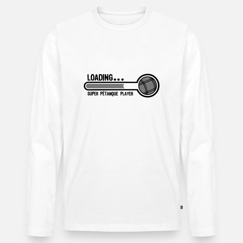 petanque kugel loading super player - Männer Premium Bio Langarmshirt - Weiß