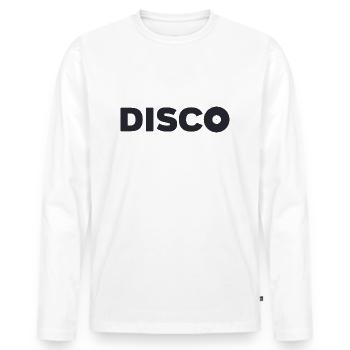 Disco - Männer Premium Bio Langarmshirt - Weiß - Vorne - Nico (187cm)
