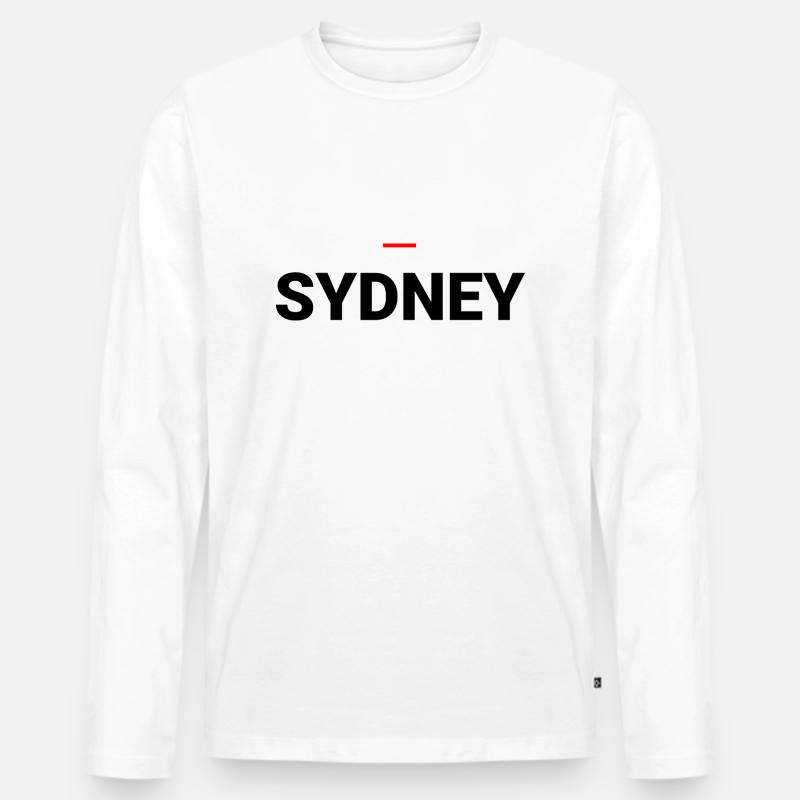 SYDNEY - Männer Premium Bio Langarmshirt - Weiß