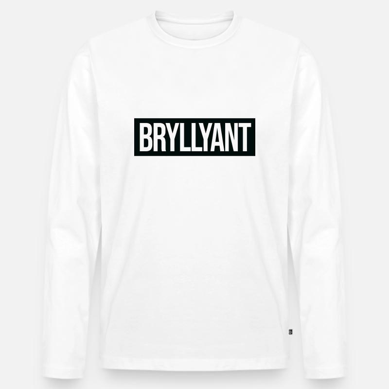 Elektronische Musik Bryllyant Geschenk - Männer Premium Bio Langarmshirt - Weiß
