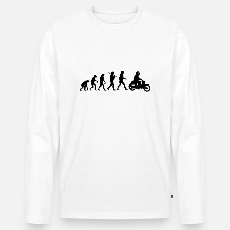 schwalbenevolution - Männer Premium Bio Langarmshirt - Weiß