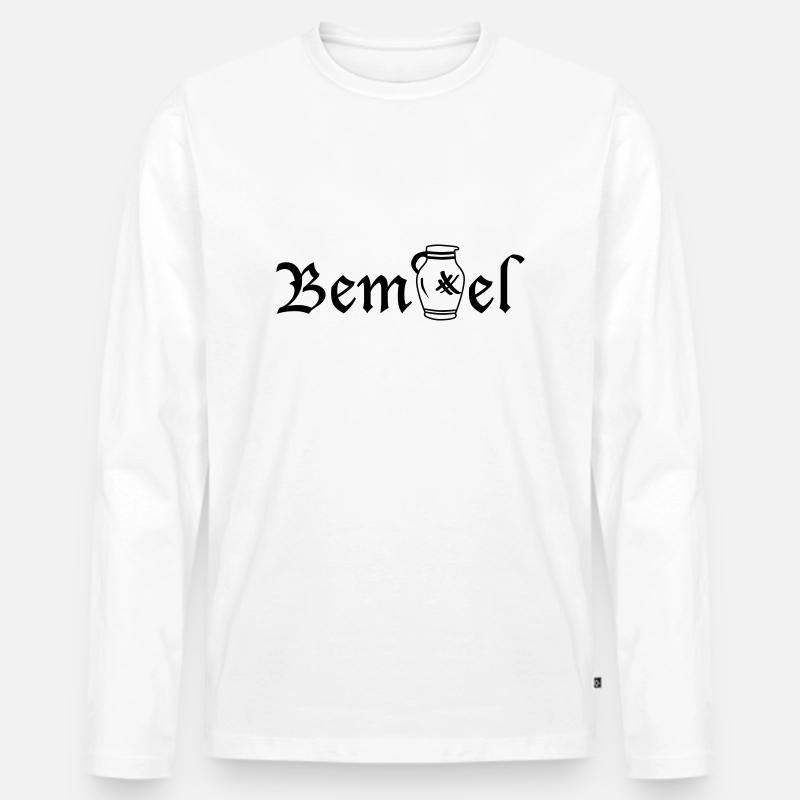 Frankfurter Bembel - Männer Premium Bio Langarmshirt - Weiß