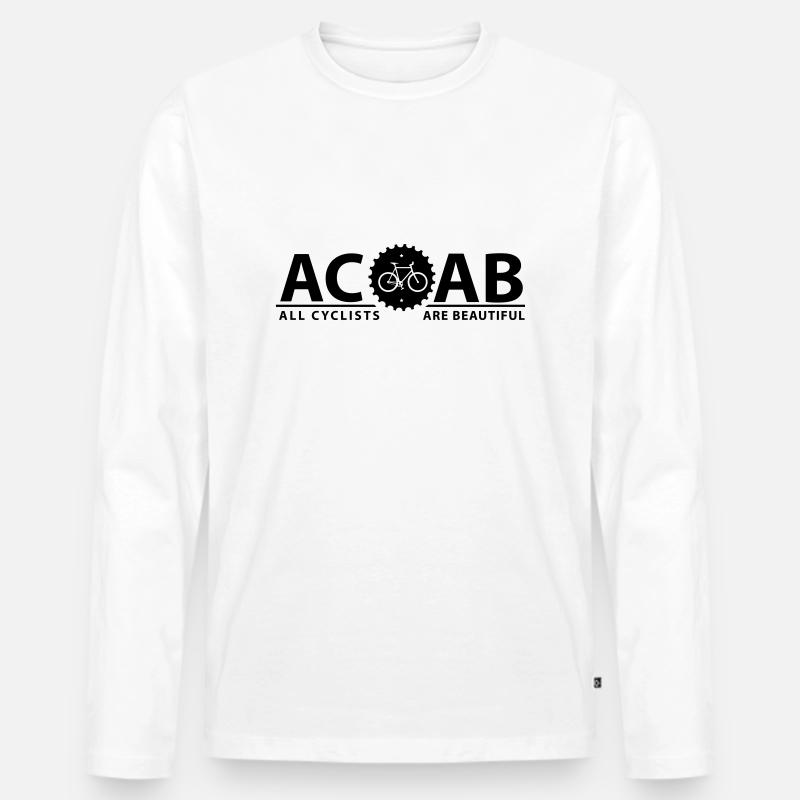 ACAB ALL CYCLISTS - Männer Premium Bio Langarmshirt - Weiß