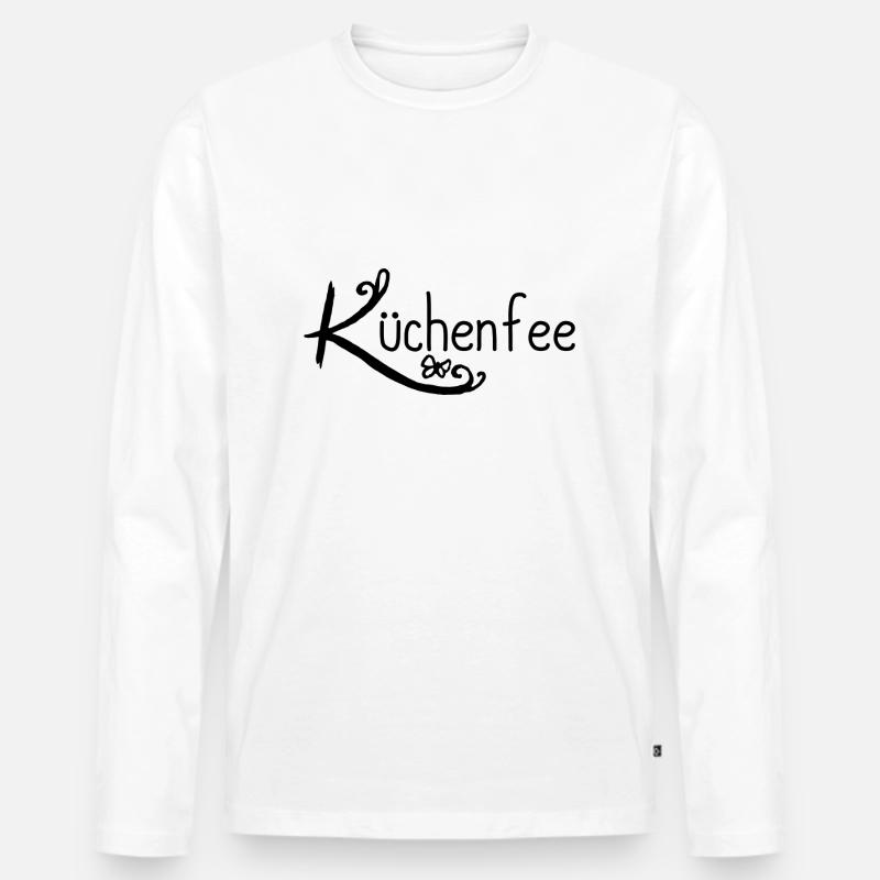 295 Kuechenfee - Männer Premium Bio Langarmshirt - Weiß
