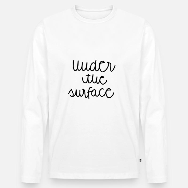 Under the Surface - Männer Premium Bio Langarmshirt - Weiß
