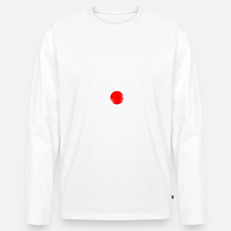 BULLSEYE - Männer Premium Bio Langarmshirt - Weiß