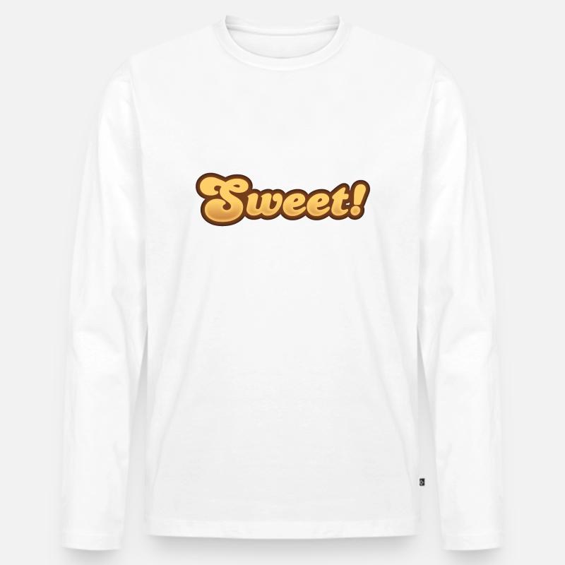 Süßes - Männer Premium Bio Langarmshirt - Weiß