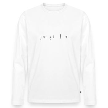 Tier - Männer Premium Bio Langarmshirt - Weiß - Vorne - Nico (187cm)