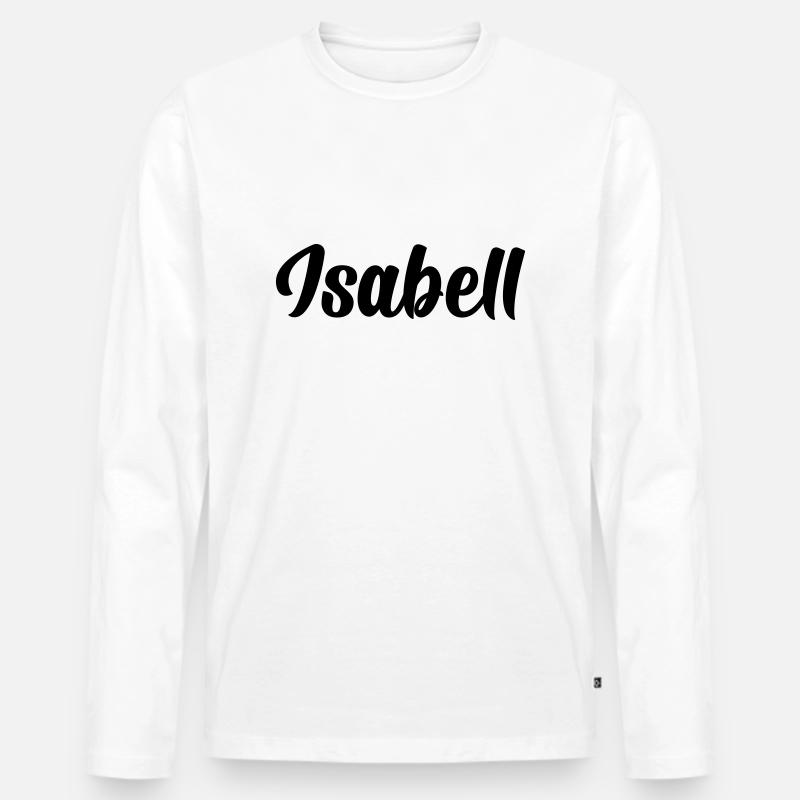 Isabell - Männer Premium Bio Langarmshirt - Weiß