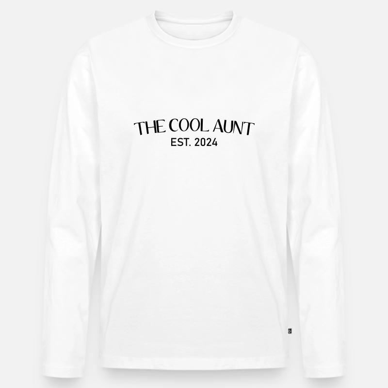 The cool aunt - Männer Premium Bio Langarmshirt - Weiß
