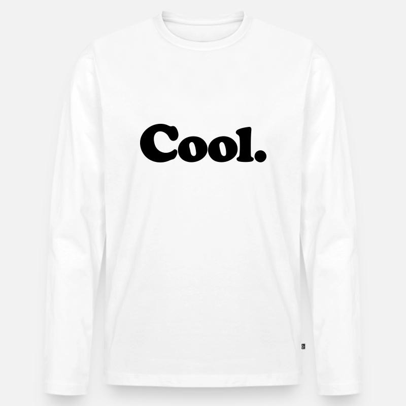 Cool - Männer Premium Bio Langarmshirt - Weiß