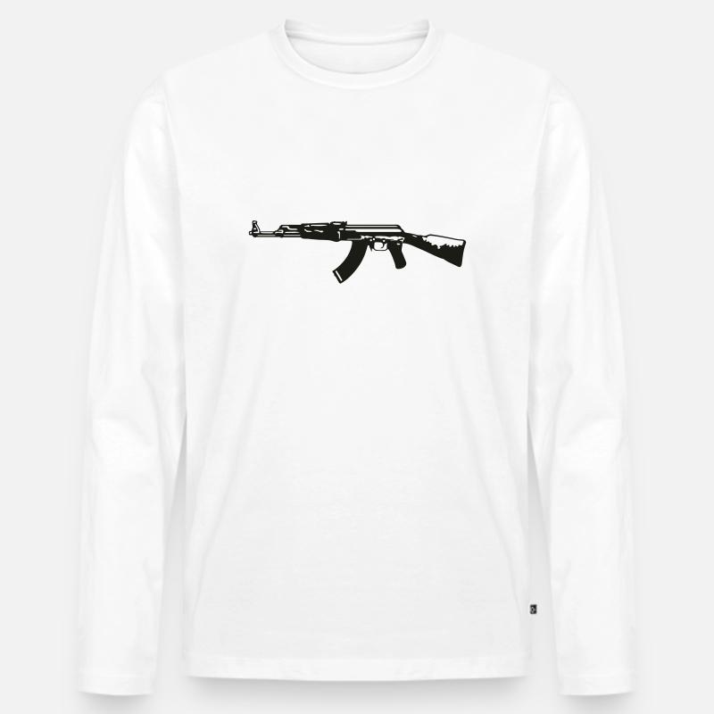 AK-47 - Männer Premium Bio Langarmshirt - Weiß