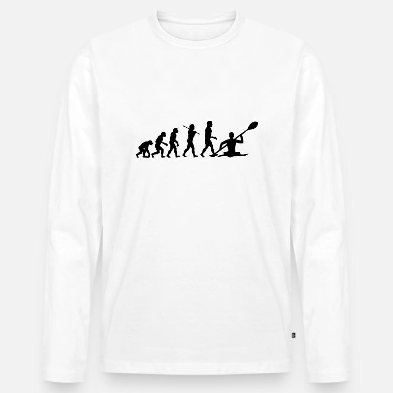 Kayaking - Kayak Evolution - Männer Premium Bio Langarmshirt - Weiß