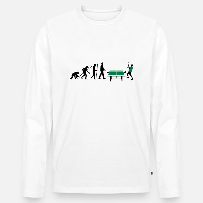 evolution_table_tennis_072012_a_2c - Männer Premium Bio Langarmshirt - Weiß