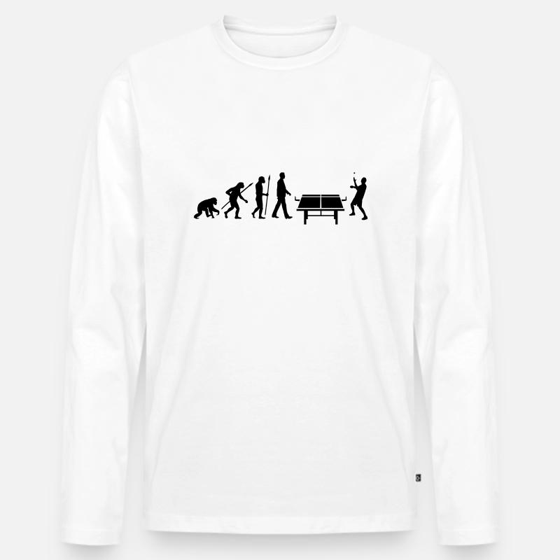 evolution_table_tennis_072012_b_1c - Männer Premium Bio Langarmshirt - Weiß
